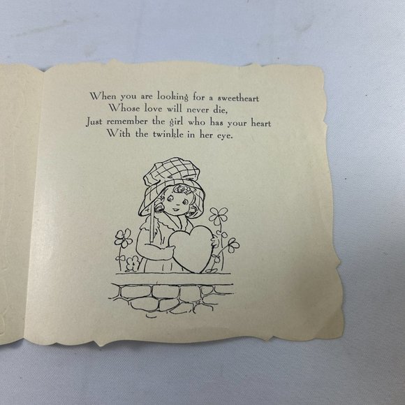 Vintage Valentines Greeting Card Embossed Roller Skates Heart Boy Girl Ephemera - Picture 3 of 11